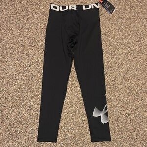 New Under Armour Black layering tights Youth Boys Large Cold Gear